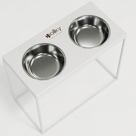 Миски на підставці для великих собак Hollky Base XL40 (2 × 1,8 л) BXL40-522640-WHWH | Зображення 2