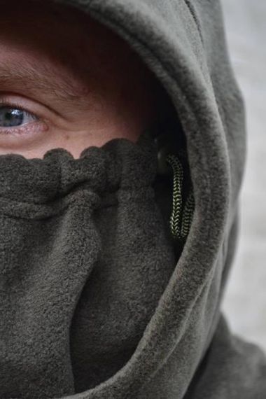 Балаклава флісова мультифункціональна регульованою маскою на фіксаторах олива | Зображення 1