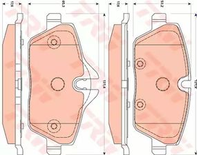 Гальмівні колодки дискові MINI F 07, TRW (GDB1870)