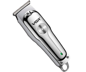 Бездротова машинка для стрижки волосся, вусів та бороди з USB зарядкою VGR V-071 срібляста 5W (24322-V-071_277)