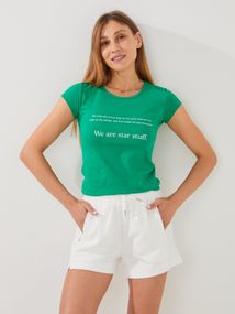 Футболка з принтом жіноча GENUA 26410 2XL Зелений shop (2000999569944)