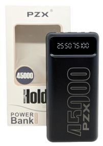 Power Bank 45000 mAh 2,1А реальна ємність PZX C166 зарядка зовнішній акумулятор павербанк сертифікований