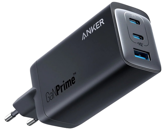 Мережевий зарядний пристрій Anker PowerPort 737 GaNPrime - 120W 2xPD & 1xPIQ PPS/DPDS Black