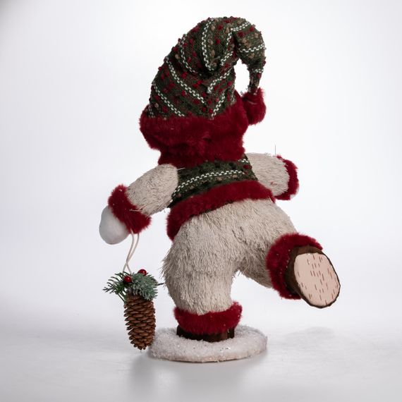 Новорічна фігурка Сніговик з шишкою 26×21×38 (см) CR-4-15 | Зображення 2