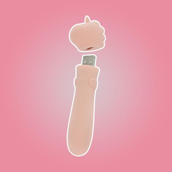 Вібратор-єдиноріжка Unihorn USB Bullet - Heart Throb, віброкуля, USB-зарядка sexstyle | Зображення 7