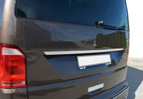 Планка над номером (нерж) OmsaLine - Італійська нержавійка для Volkswagen T6 2015-2024, рр
