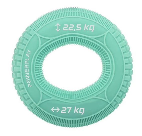 Еспандер кистьовий силіконовий PowerPlay PP-4330 Hand Grip Loops Medium 22.5-27 кг М'ятний (PP_4330_Mint_(22.5-27kg))