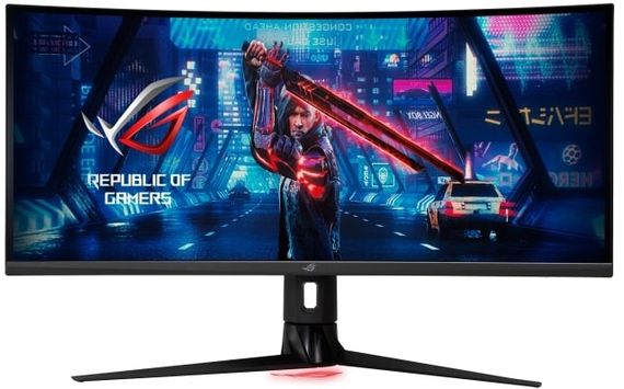Монітор ASUS  LCD 34.1' XG349C HDMI, DP, USB-C, 2xUSB3.0, MM, VA, 3440x1440, 180Hz, 1ms, CURVED, DCI-P3 98%, HDR400, G-SYNC (90LM06V0-B01A70)