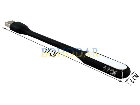 Лампа гнучка USB TRIZAND 13175 червоний колір LED 5V 1.2W ліхтарик підсвітка нічник для ноутбука повербанку і т.п. | Зображення 7
