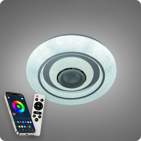 Люстра світлодіодна 517 Dlight RGB з пультом і  колонкою 70Вт Білий (02151) | Зображення 3