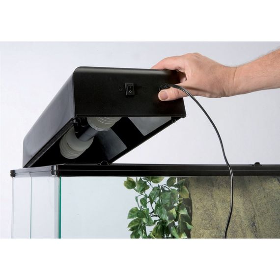 Світильник ExoTerra для тераріумів Compact top для ультрафіолетових ламп пластик метал E27 30х9х15 см | Зображення 1