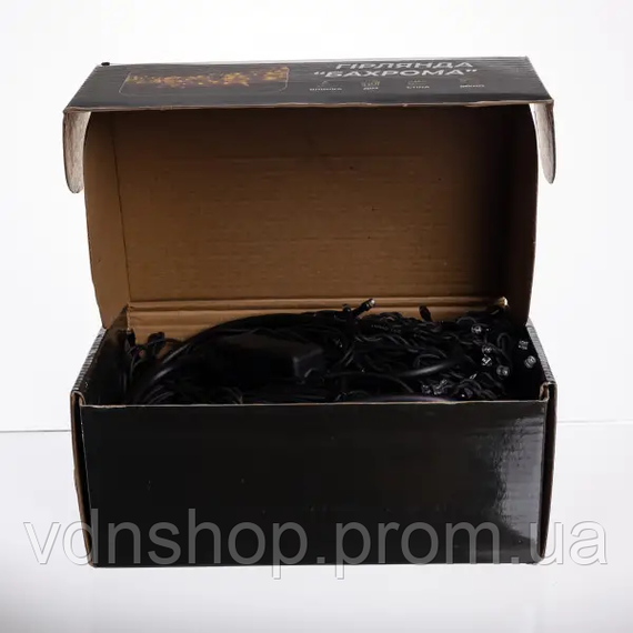 Уличная гирлянда Бахрома 20 м 335 LED гирлянда штора черный провод Мультиколор 20MBML | Зображення 4