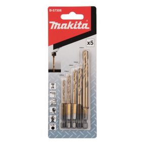 Набір свердел MAKITA по металу HSS-TiN B-57308