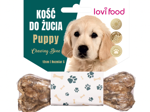 Ласощі у вигляді жувальної кістки для цуценя Lovi Food Puppy Chewing Boneз рубцем | Зображення 2
