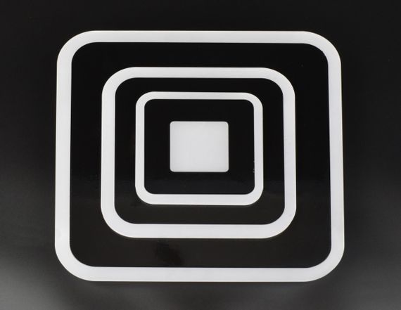 Сучасний квадратний світильник стельовий LED для кімнати кухні ванної 26134 Чорний 4х25х25 см.