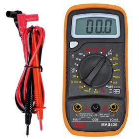 Мультиметр цифровой HAOYUE MAS830 батарейка 9V, 2 щупа, с прозвонкой и YH-441 тестом транзисторов