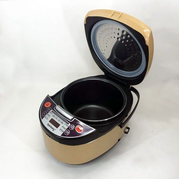 Мультиварка Rainberg RB-6207 З Фритюрницею, 12 Програм, скороварка пароварка мультиварка. Колір бежевий | Зображення 4