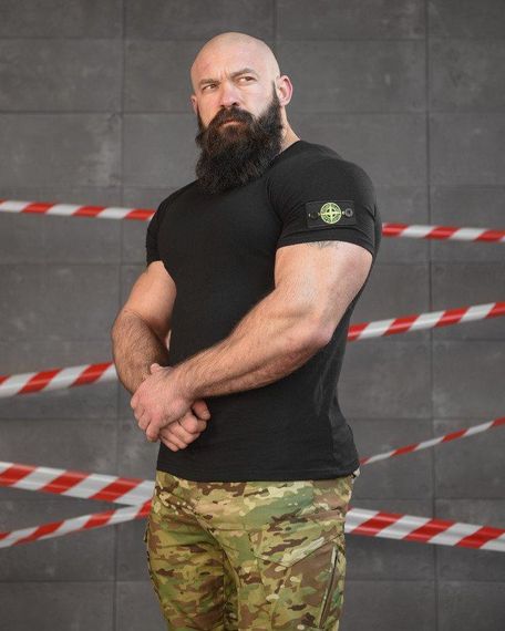 Тактична ХЛОПКОВА футболка NECRONIMICON stone чорна НП5218 | Зображення 1