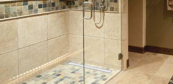 Душовий канал з горизонтальним фланцем Maxiflow Standart Line 60 см решітка "Під плитку" 4022.TY050K.060.1 | Зображення 2