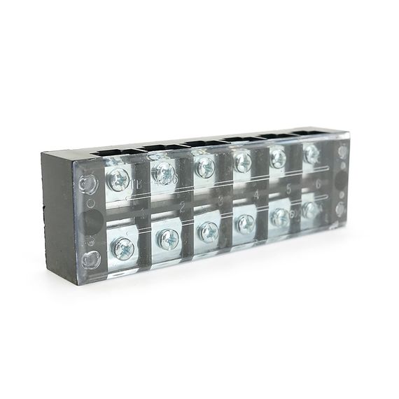 Клемна колодка 6-розрядна TB-4506 45A/600V, переріз дроту 0, 5-4, 0 мм2, 20 шт в упаковці, ціна за штуку