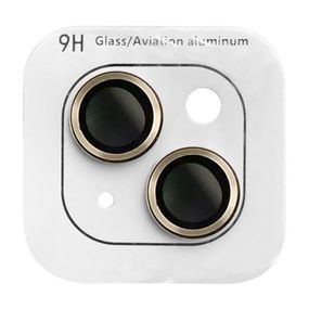 Захисне скло Metal Classic на камеру (в упак.) для Apple iPhone 14 (6.1") / 14 Plus (6.7") Золотий / Gold