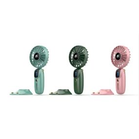 Портативный мини вентилятор Mini fan AND892 с подставкой для телефона и дисплеем