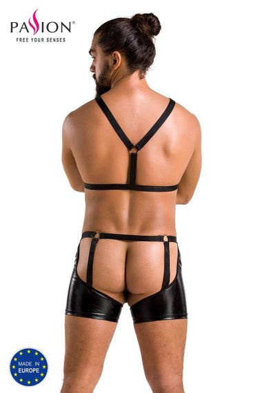 Комплект еротичної чоловічої білизни Passion 047 SET JOHN S/M Black, труси, портупея sexstyle | Зображення 5