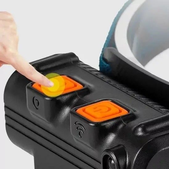 Ліхтарик налобний із вбудованим акумулятором та датчиком руху BL W690-2 Чорний | Зображення 5