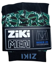 Набор мужских трусов боксеров ZIKI MEN 2 шт в наборе, размер ХS, черный, зеленый