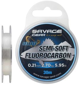 Флюорокарбон Savage Gear Semi-Soft Seabass 30m 0.29mm 4.79kg Clear