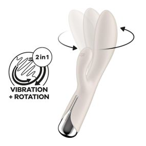 Вібратор-кролик з ротацією Satisfyer Spinning Rabbit 1 Beige, 3 мотори sexstyle