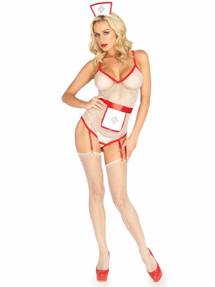 Костюм медсестри Leg Avenue Roleplay TLC Nurse One size White | Зображення 2