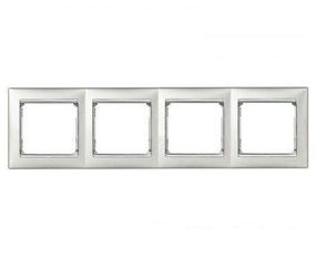 Valena Classic Legrand рамка 4 поста алюминий (770154)