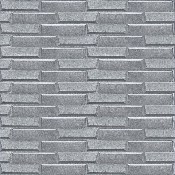 3D панель самоклеюча кладка 770х700х5мм Срібло (034) SW-00000217