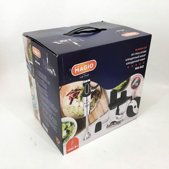 Блендер MAGIO MG-642, блендер для дитячого пюре, блендер для дому, блендер для кухні, електричний