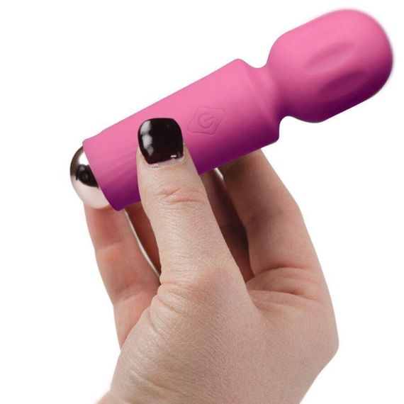 Вибромассажер Rocks Off Mini Wand Peony Pink, 16 режимов Sex Aura | Зображення 1