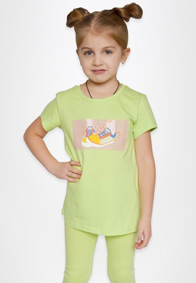 Футболка для дівчат фісташкова, 152