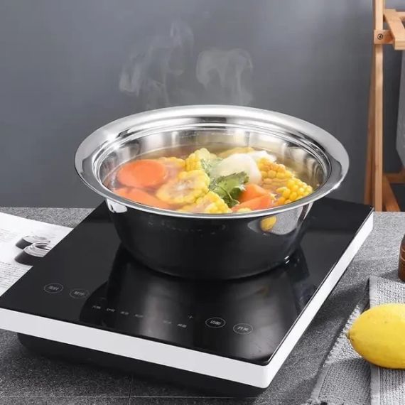 Многофункциональный кухонный набор из нержавеющей стали 3 в 1 Metal Basket Cutter Миска дуршлаг и терка | Зображення 6