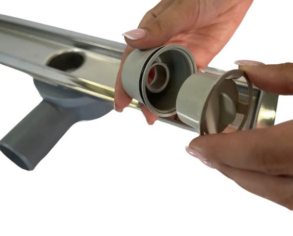 Душевой канал с горизонтальным фланцем Maxiflow VEGA LUX 360° 40 см решетка Дождь 4078.0Y050K.040.1 | Зображення 2