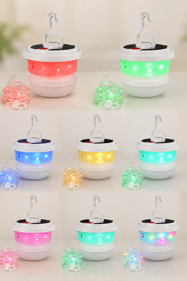 Кемпінговий ліхтар із сонячною батареєю RGB WITH 10M LED STRIP BL YX669 / Підвісна лампа для кемпінгу / Світильник сонячною | Зображення 2
