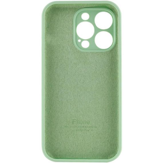 Чохол Silicone Case Full Camera Protective (AA) для Apple iPhone 15 Pro Max (6.7") Зелений / Pistachio | Зображення 3