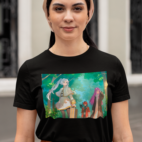 Футболка чорна із принтом Frieren beyond journey's end Фрірен проводжає в останній шлях Frieren Кавун XS ФП012415XS | Зображення 1