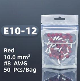 Наконечник наконечники E10-12 для дроту 50 штук обтискання