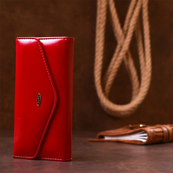 Кошелек женский из гладкой экокожи KIVI 19074 Розовый | Зображення 8