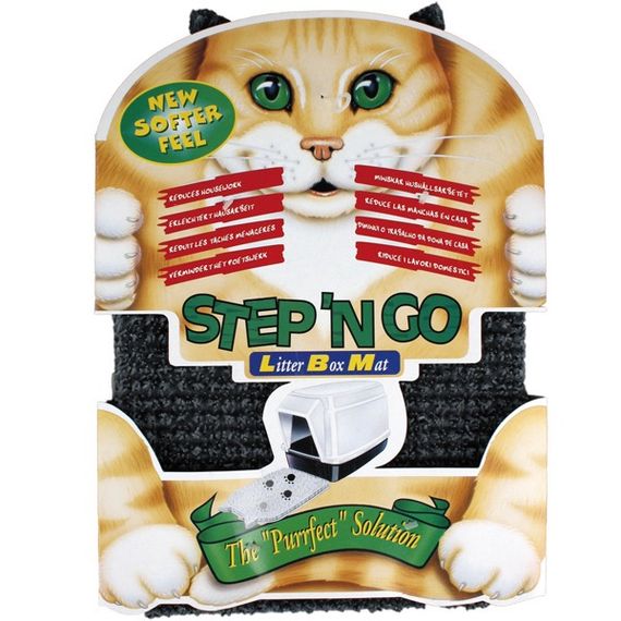 Коврик для кошачьего туалета Flamingo Litter Box Mat, серый, 45 см х 30 см