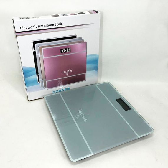 Ваги для підлоги електронні iScale 2017D 180кг (0,1кг), з температурою. Колір: білий | Зображення 1