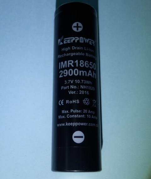 Высокотоковый аккумулятор 18650 Keeppower IMR18650-2,9 3,6V 2900mAh Li-Mn 20A! | Зображення 1