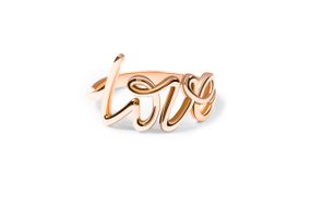 Кольцо из  красного золота LOVE 21