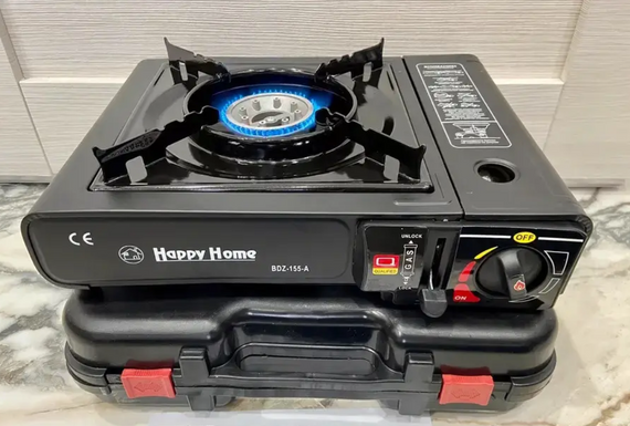 Портативна туристична газова плита з п'єзопідпалом Happy Home BDZ-155-A в коробке | Зображення 1