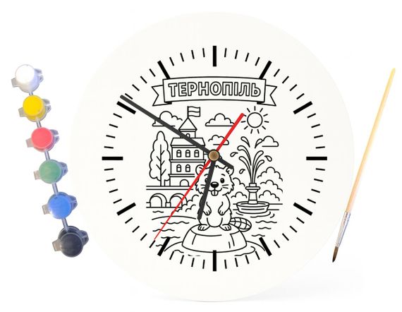 Дитячий набір для творчості годинник розмальовка Тернопіль 30 см (Г0139) | Зображення 3